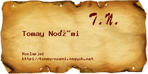 Tomay Noémi névjegykártya